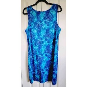 No Boundaries Jr. XL Mini Tank Dress Size XL Blue Vintage Ornament Print NWOT‎